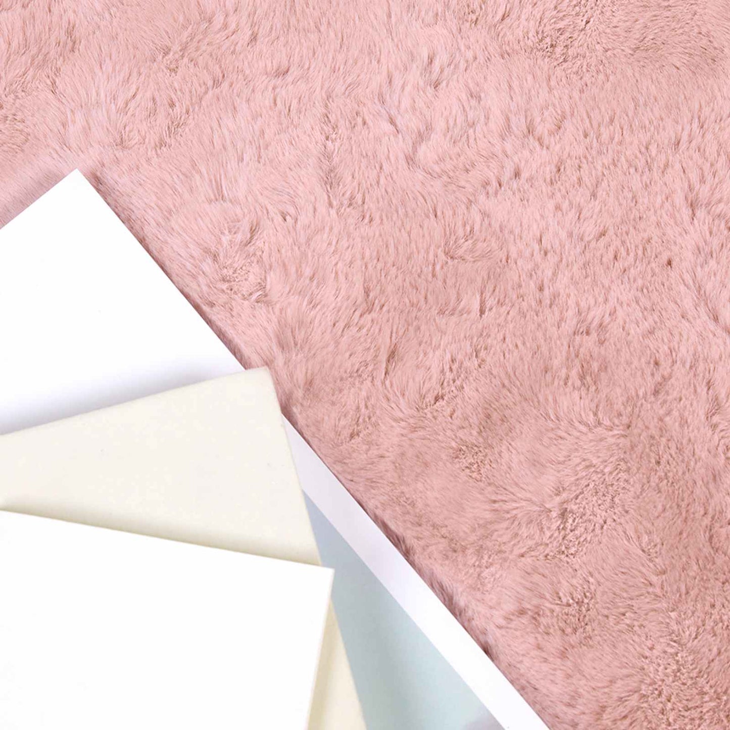 Skliikkerteppe i kunstig kaninpels OLITE Rosa Ø 80 cm Polyester
