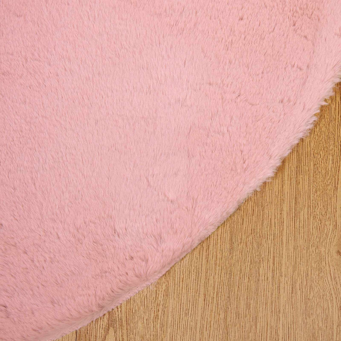 Skliikkerteppe i kunstig kaninpels OLITE Rosa Ø 200 cm