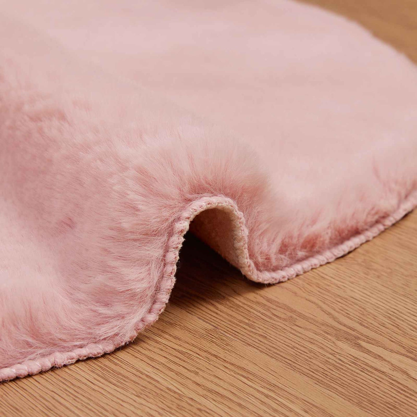 Skliikkerteppe i kunstig kaninpels OLITE Rosa 50 x 80 cm