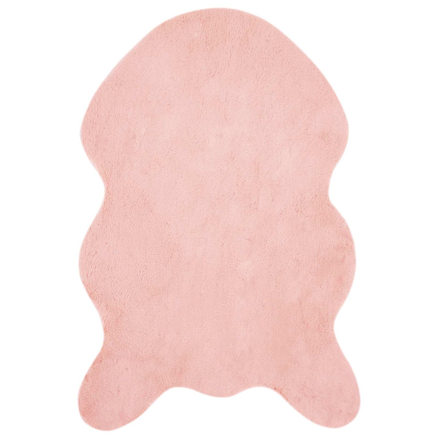 Skliikkerteppe i kunstig kaninpels OLITE Rosa 60 x 90 cm