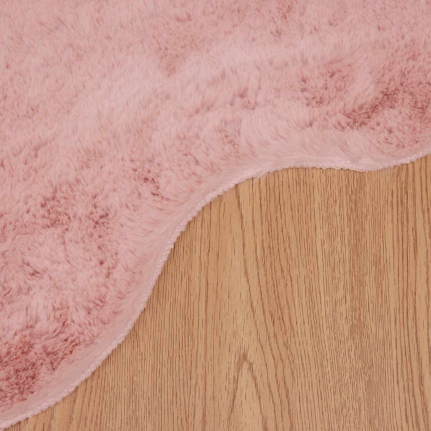 Skliikkerteppe i kunstig kaninpels OLITE Rosa 80 x 120 cm