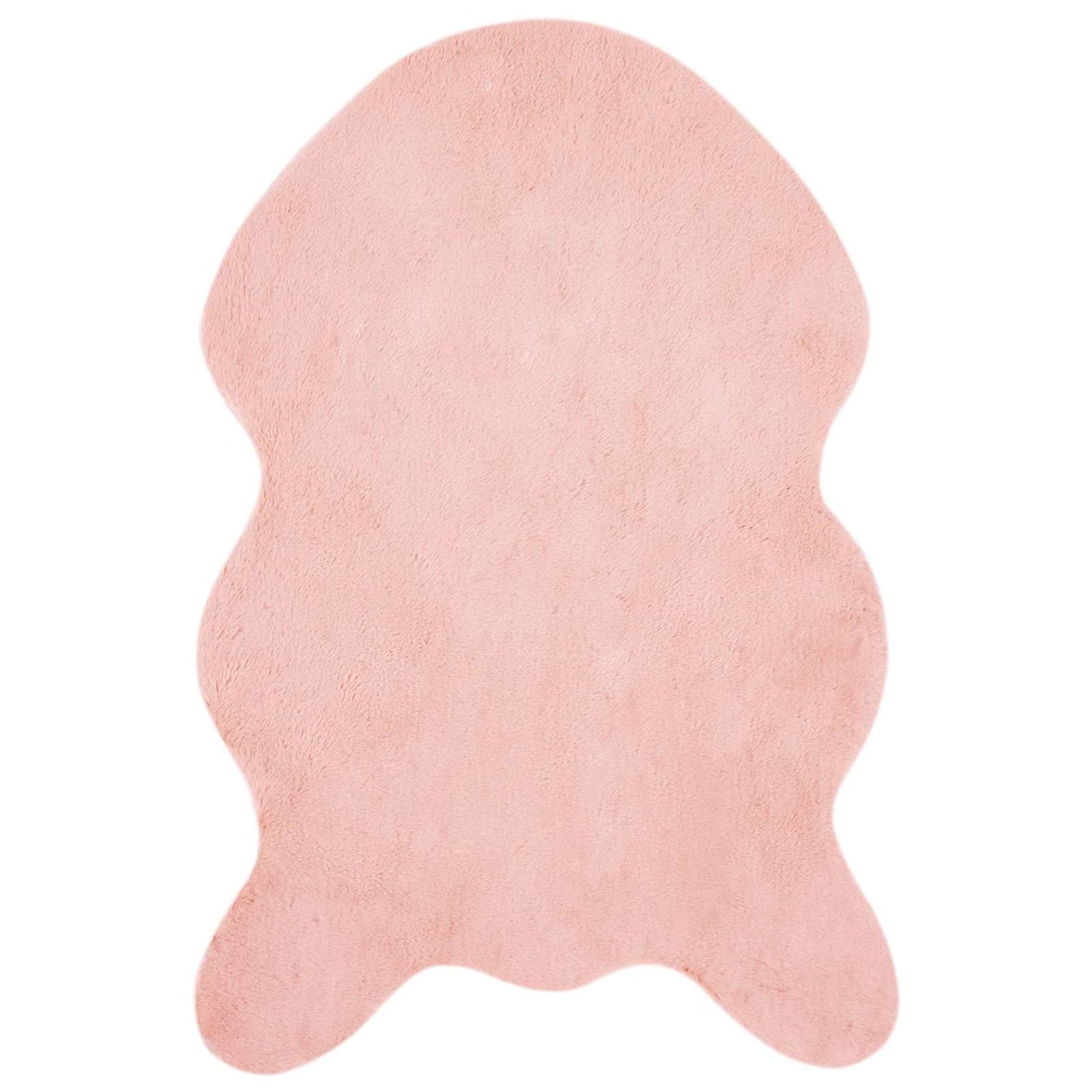 Skliikkerteppe i kunstig kaninpels OLITE Rosa 80 x 120 cm
