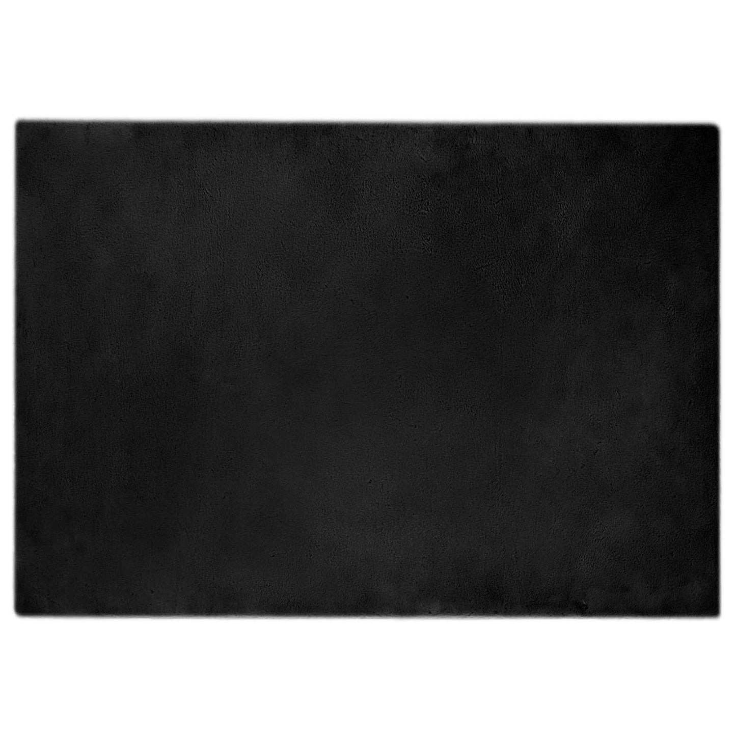 Skliikkerteppe i kunstig kaninpels OLITE Svart 140 x 200 cm