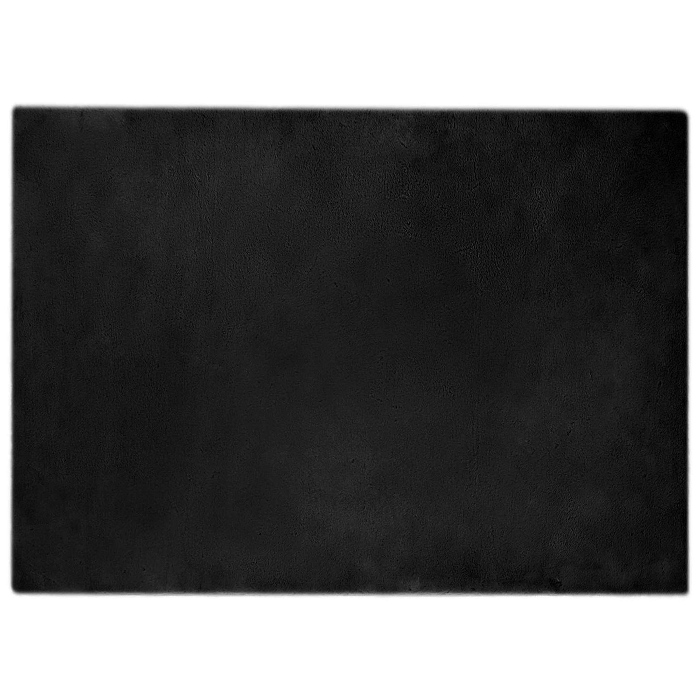 Skliikkerteppe i kunstig kaninpels OLITE Svart 200 x 280 cm