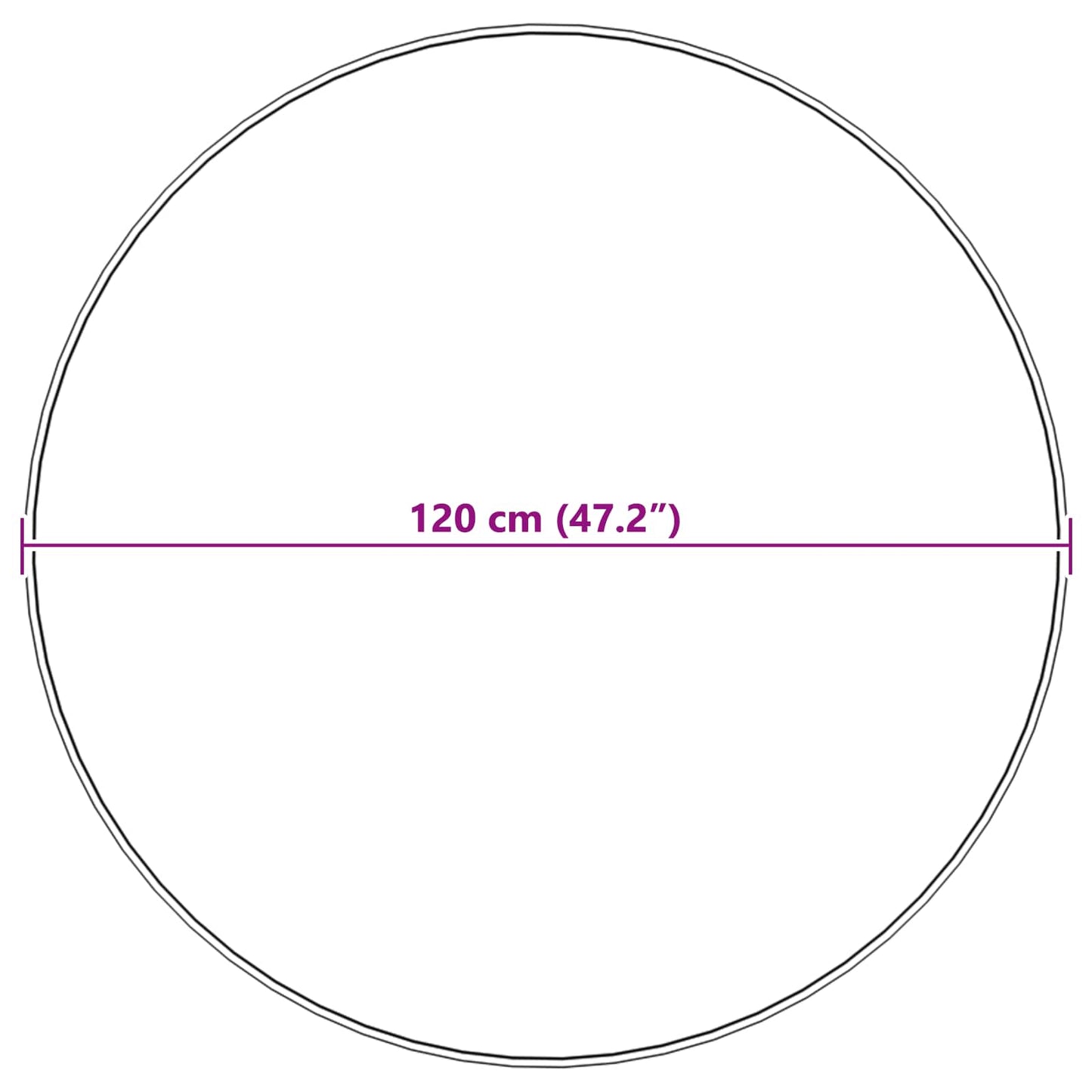 Skliikkerteppe i kunstig kaninpels OLITE Svart Ø 120 cm