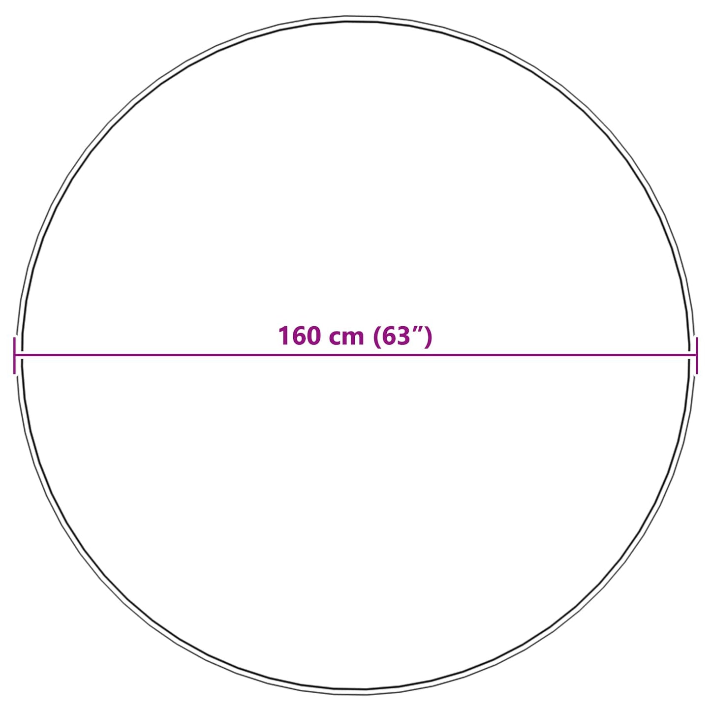 Skliikkerteppe i kunstig kaninpels OLITE Svart Ø 160 cm
