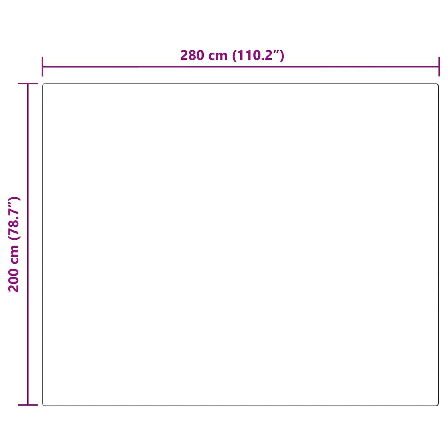 Skliikkerteppe i kunstig kaninpels OLITE Antrasitt 200 x 280 cm
