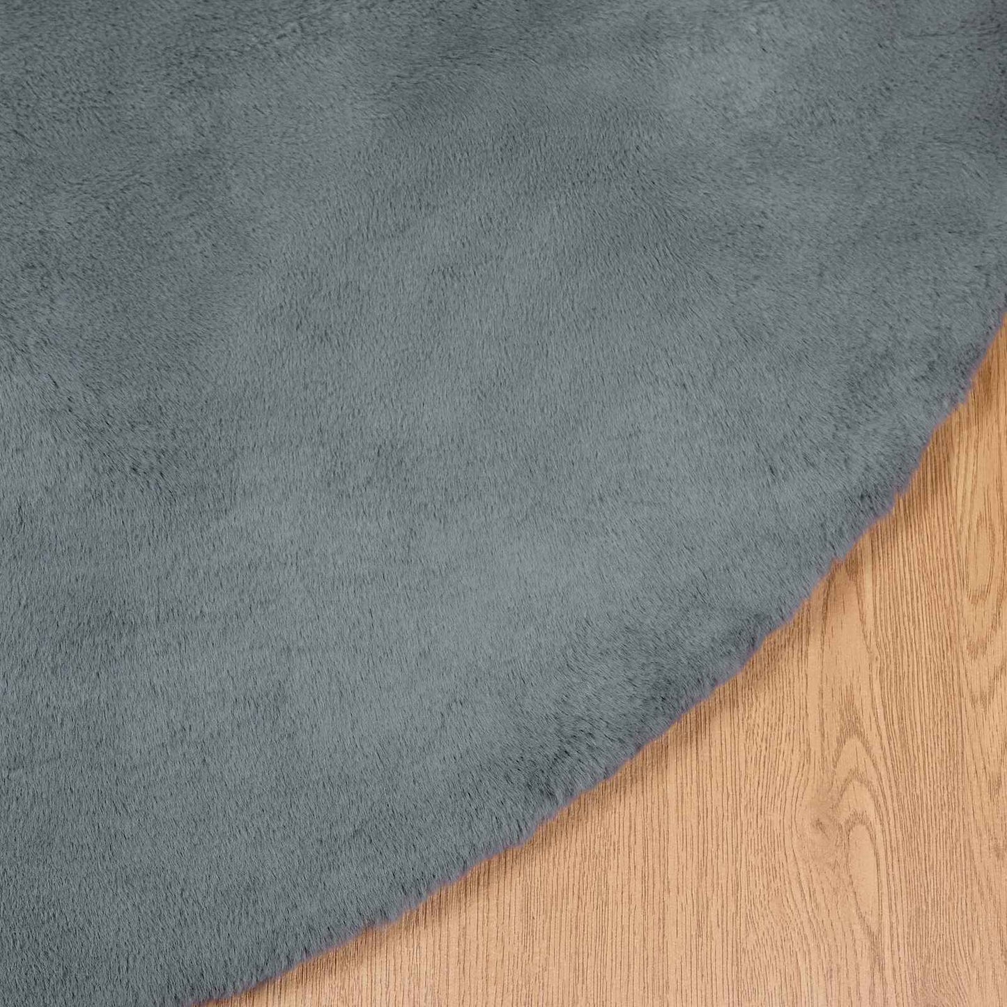 Anti-Sklisikker Fuskepels Teppet Olite Antrasitt Ø 160 cm