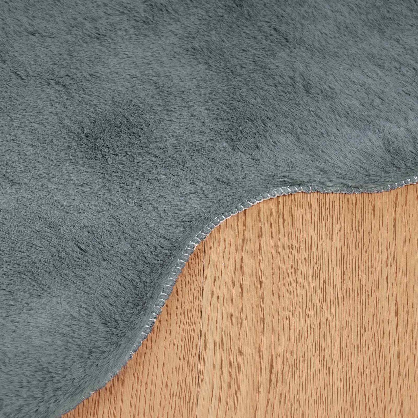 Skliikkerteppe i kunstig kaninpels OLITE Antrasitt 80 x 120 cm