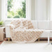 Skliikkerteppe / pledd i kunstig kaninpels Olite 4 pcs Beige