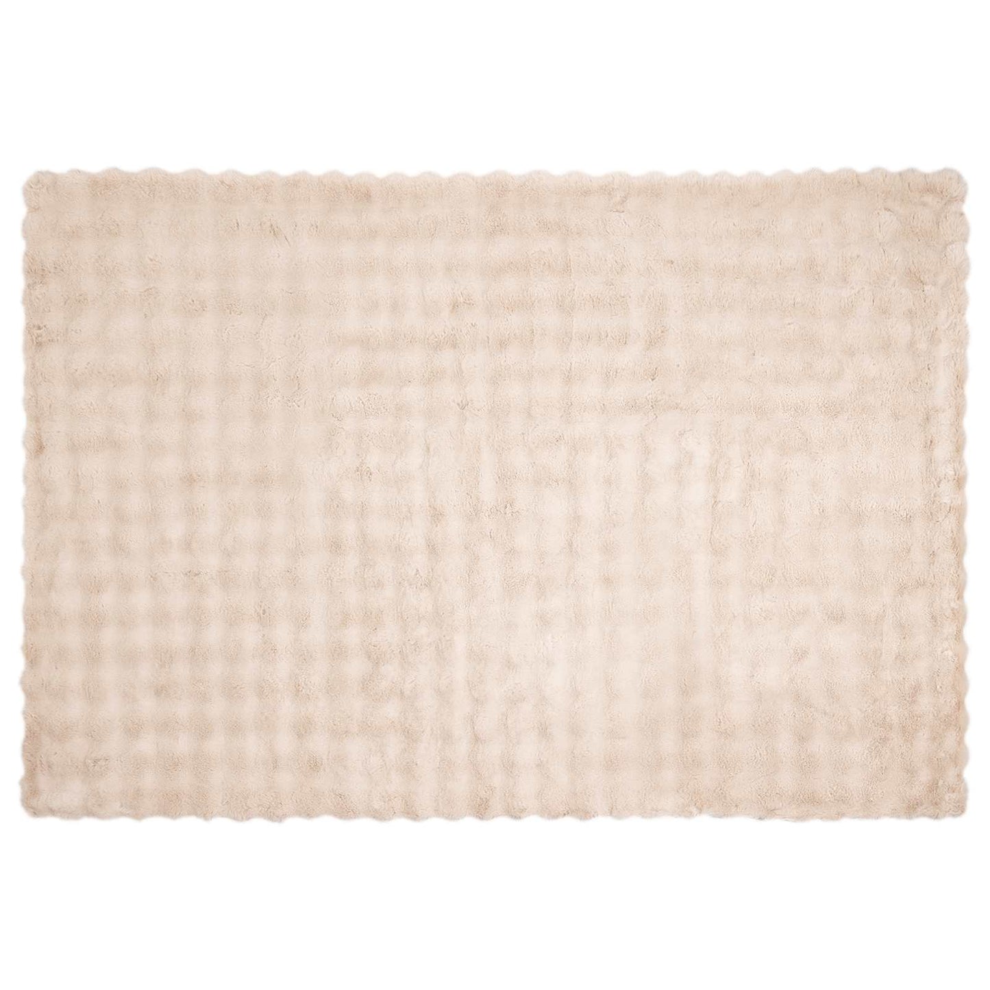 Skliikkerteppe / pledd i kunstig kaninpels Olite 4 pcs Beige