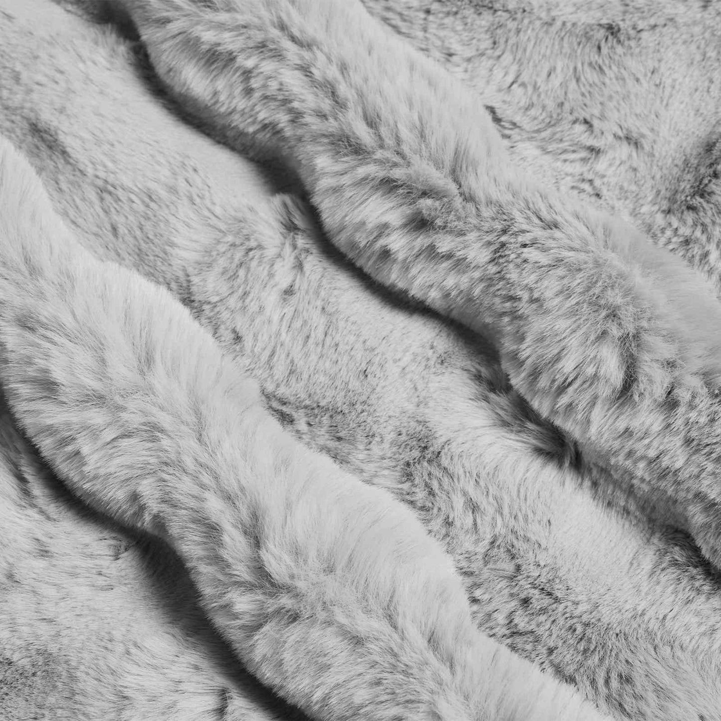 Anti-skli faux kaninullteppe Olite 4 pcs Grå 240 x 270 cm