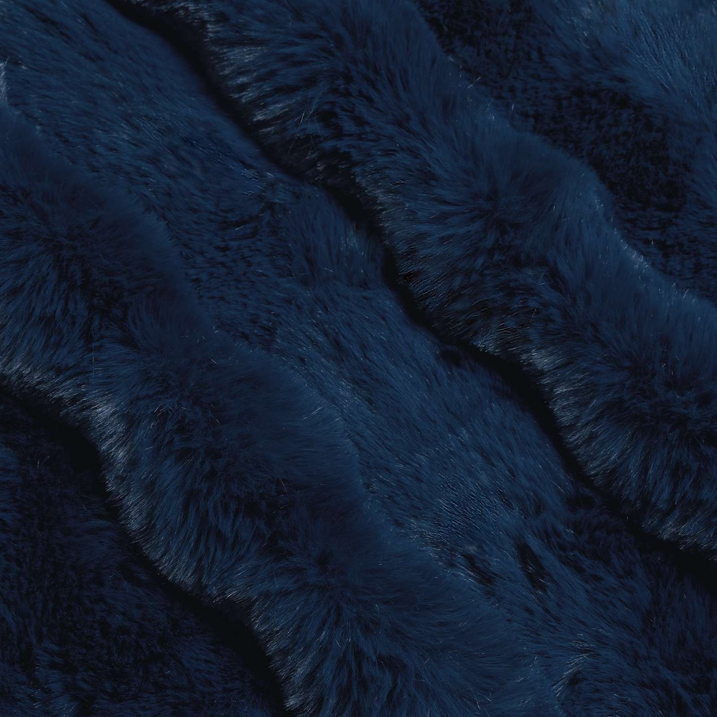 Anti-skli faux kaninullteppe Olite 4 pcs Marineblå 130 x 150 cm