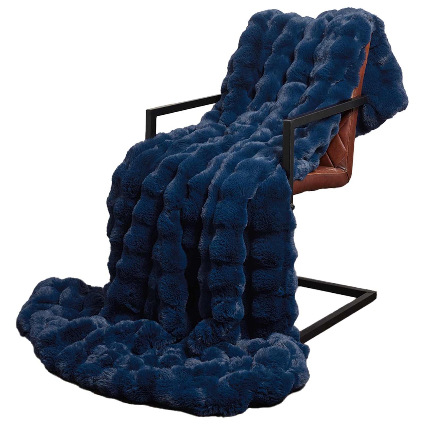 Skliikkerteppe / pledd i kunstig kaninpels Olite 4 pcs