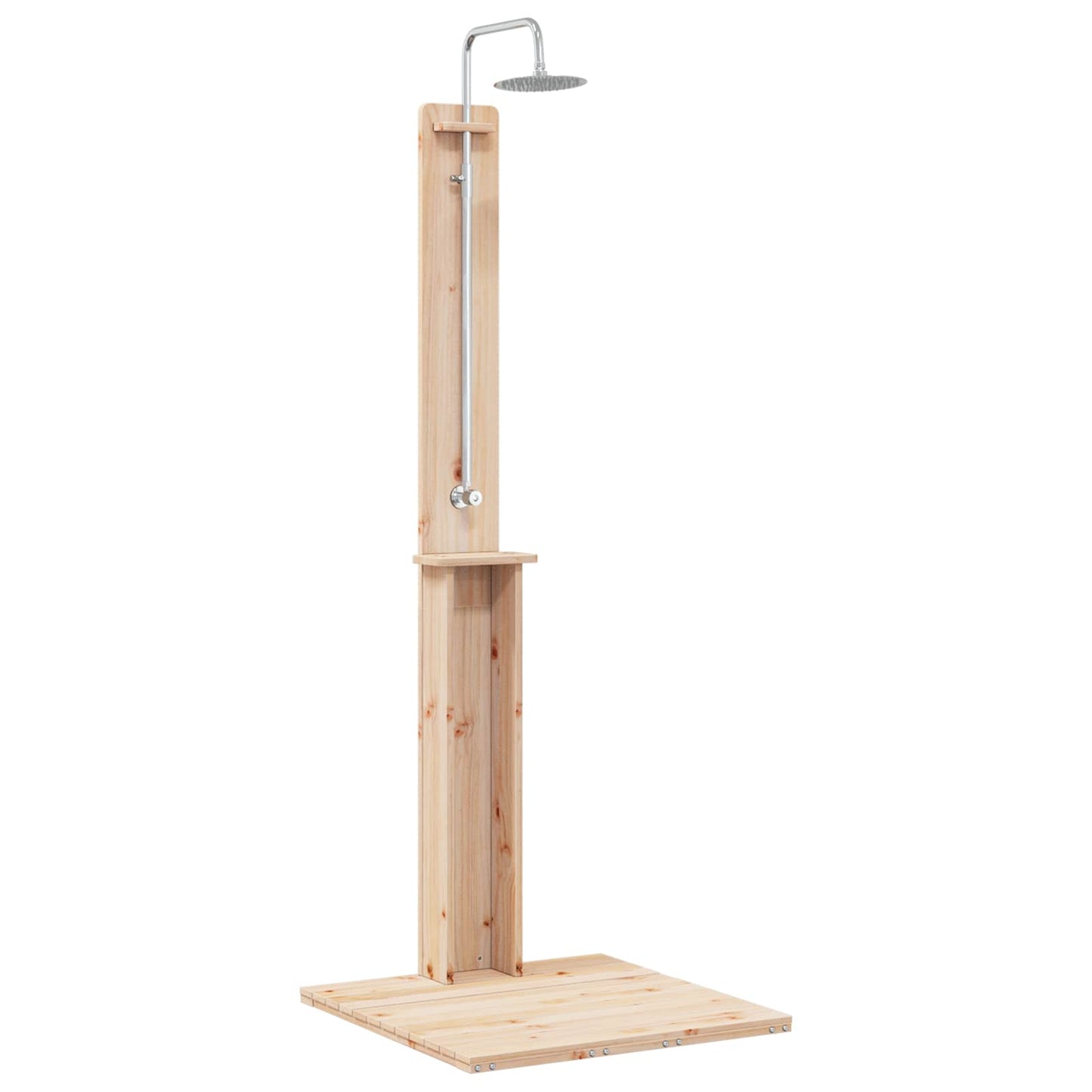 Utendørs dusj Naturlig 75 x 76 x 217 cm Massiv furu
