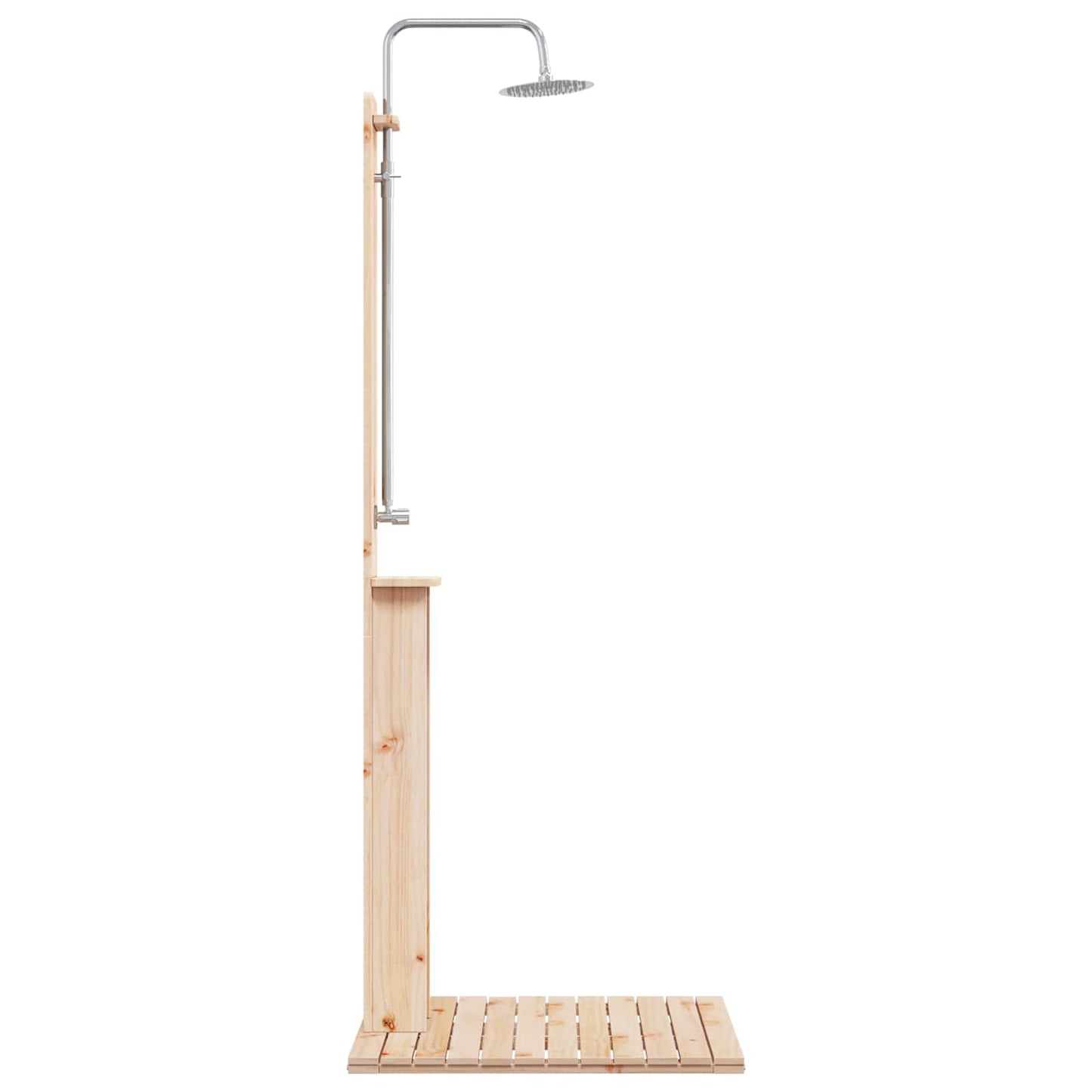 Utendørs dusj Naturlig 75 x 76 x 217 cm Massiv furu