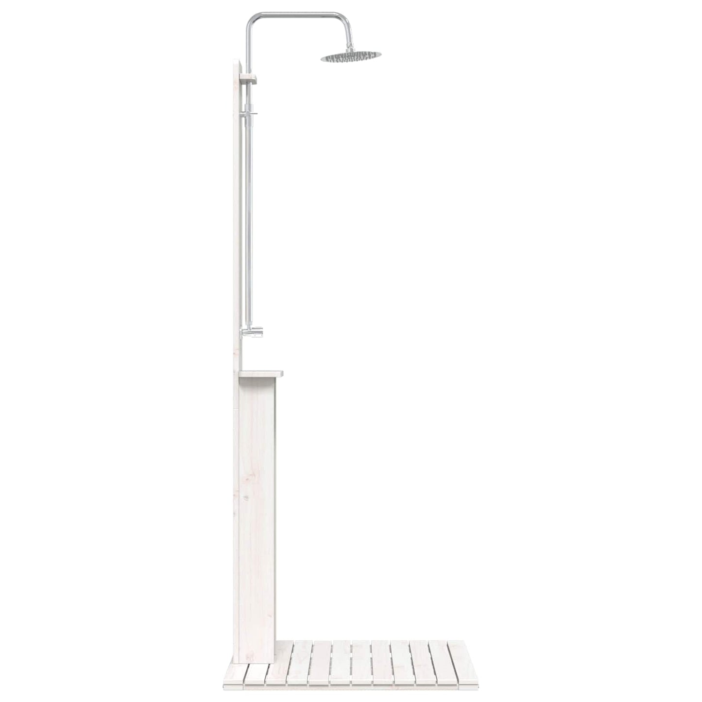 Utendørs dusj Hvit 75 x 76 x 217 cm Massiv furu