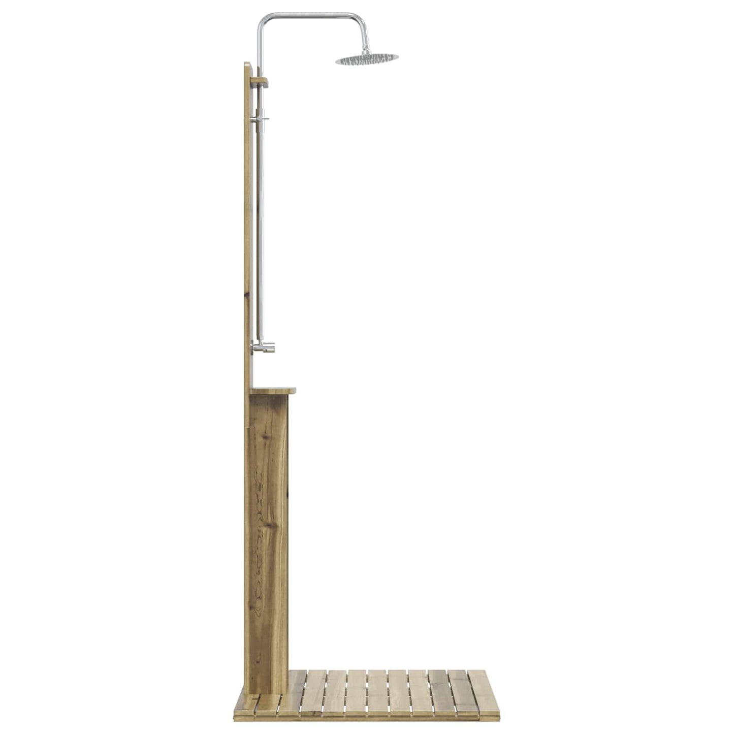 Utendørs dusj Naturlig 75 x 76 x 217 cm Impregnert furu