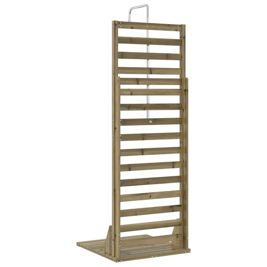 Utendørs dusj 225 cm Impregnert Furu og Rustfritt Stål Naturlig
