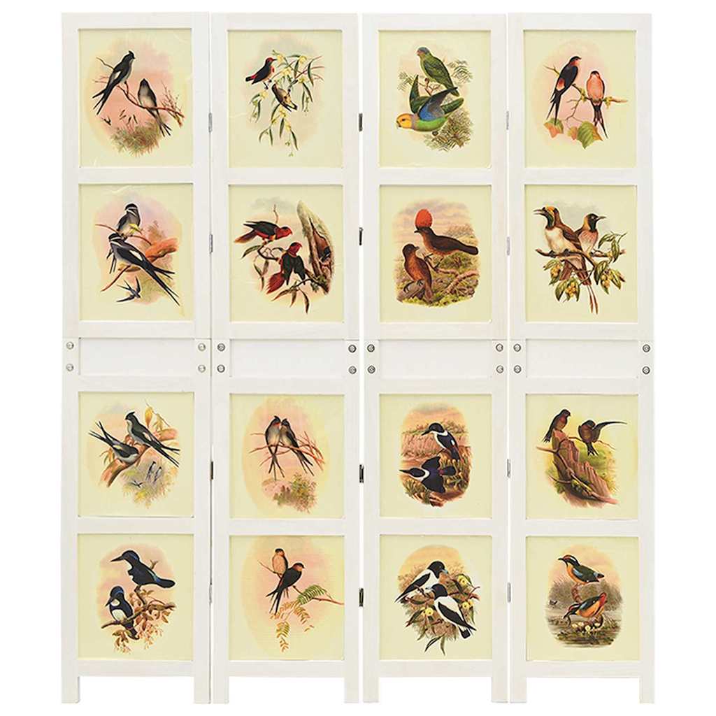 Romdivider Panel Hvit 141,5 x 165 cm MDF