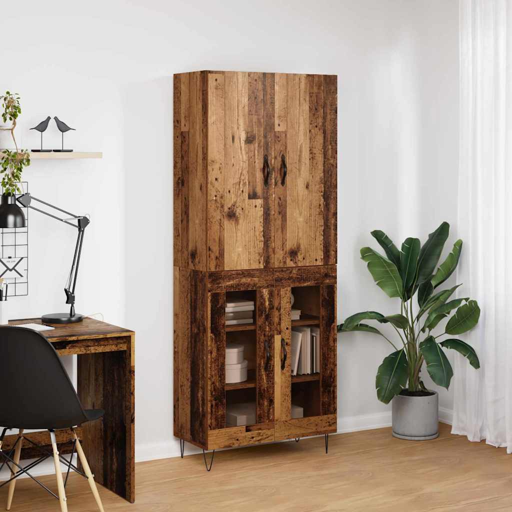 Høyskap 2 stk. Gammelt tre 69,5 x 34 x 180 cm Konstruert tre