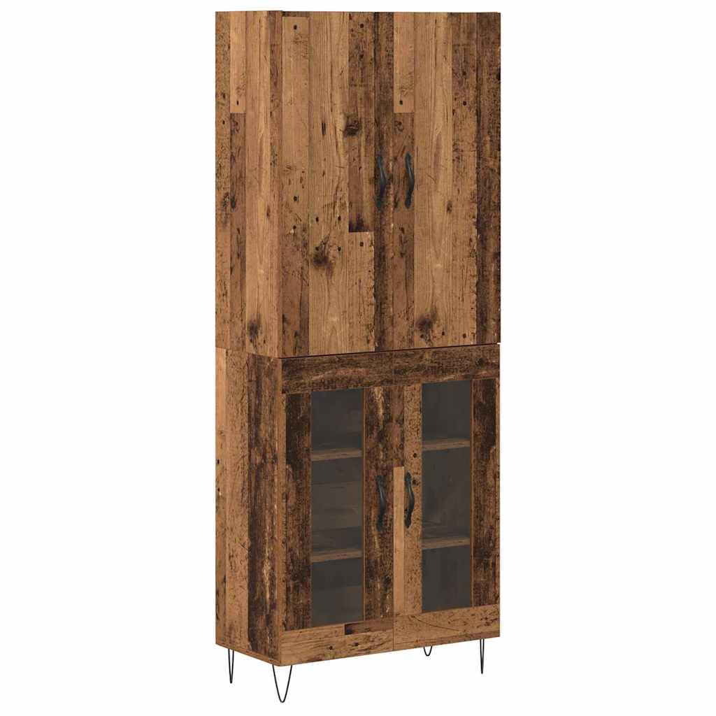 Høyskap 2 stk. Gammelt tre 69,5 x 34 x 180 cm Konstruert tre
