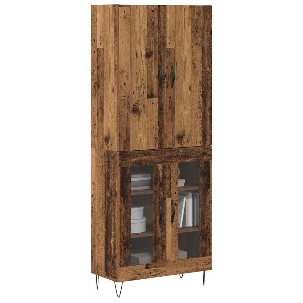 Høyskap 2 stk. Gammelt tre 69,5 x 34 x 180 cm Konstruert tre