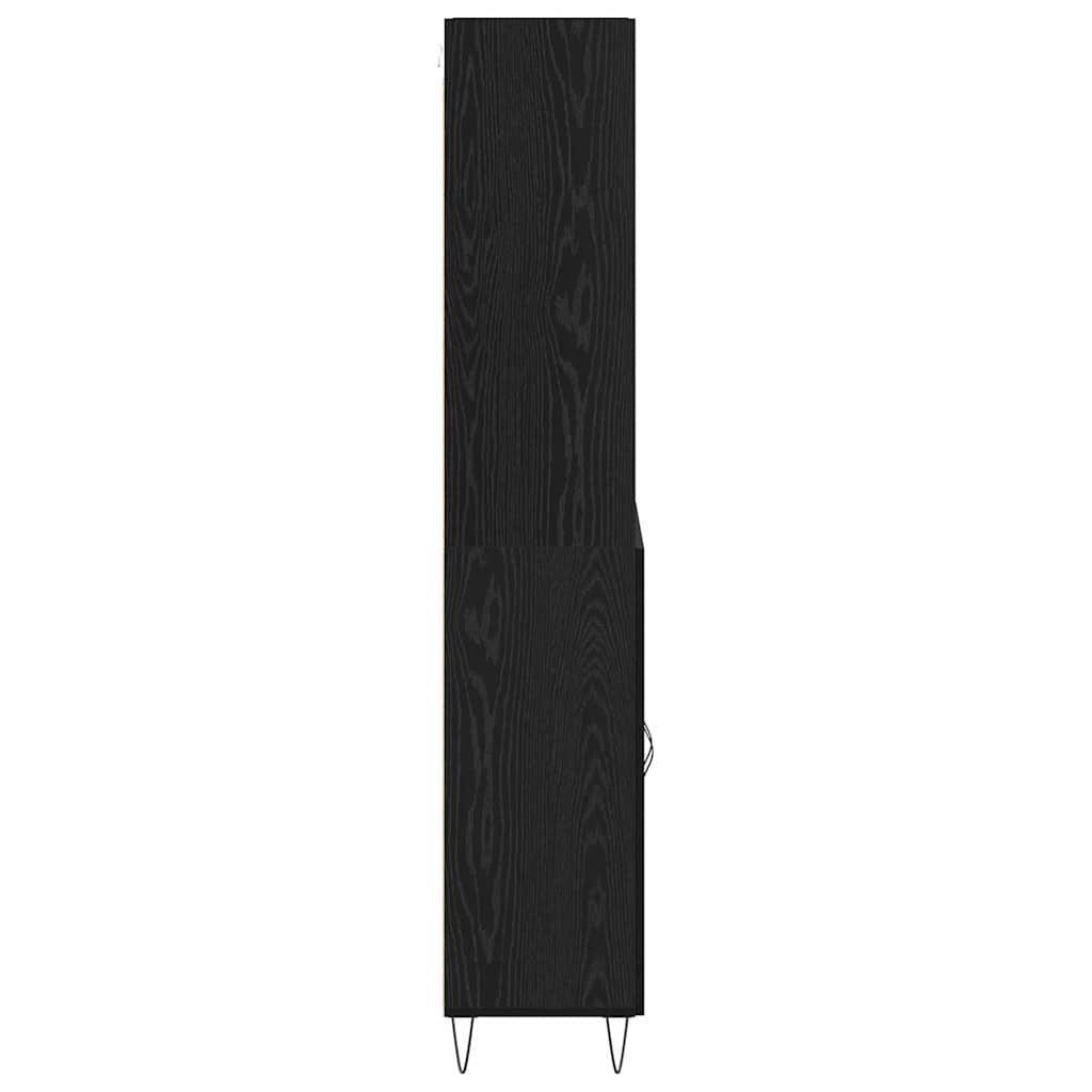 Høyskap 2 stk. Svart Eik 69,5 x 34 x 180 cm