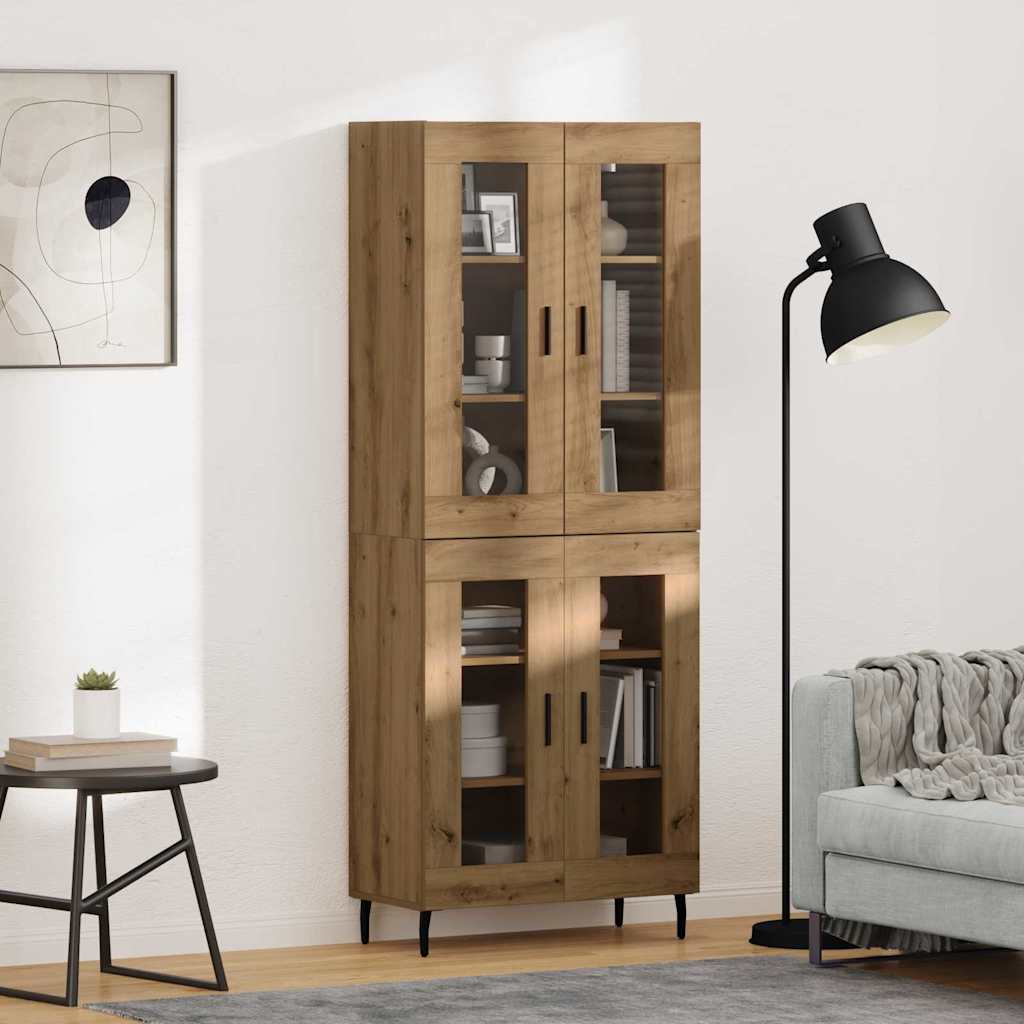 Høyskap 2 pcs Artisan Eik 69,5 x 34 x 180 cm Konstruert tre
