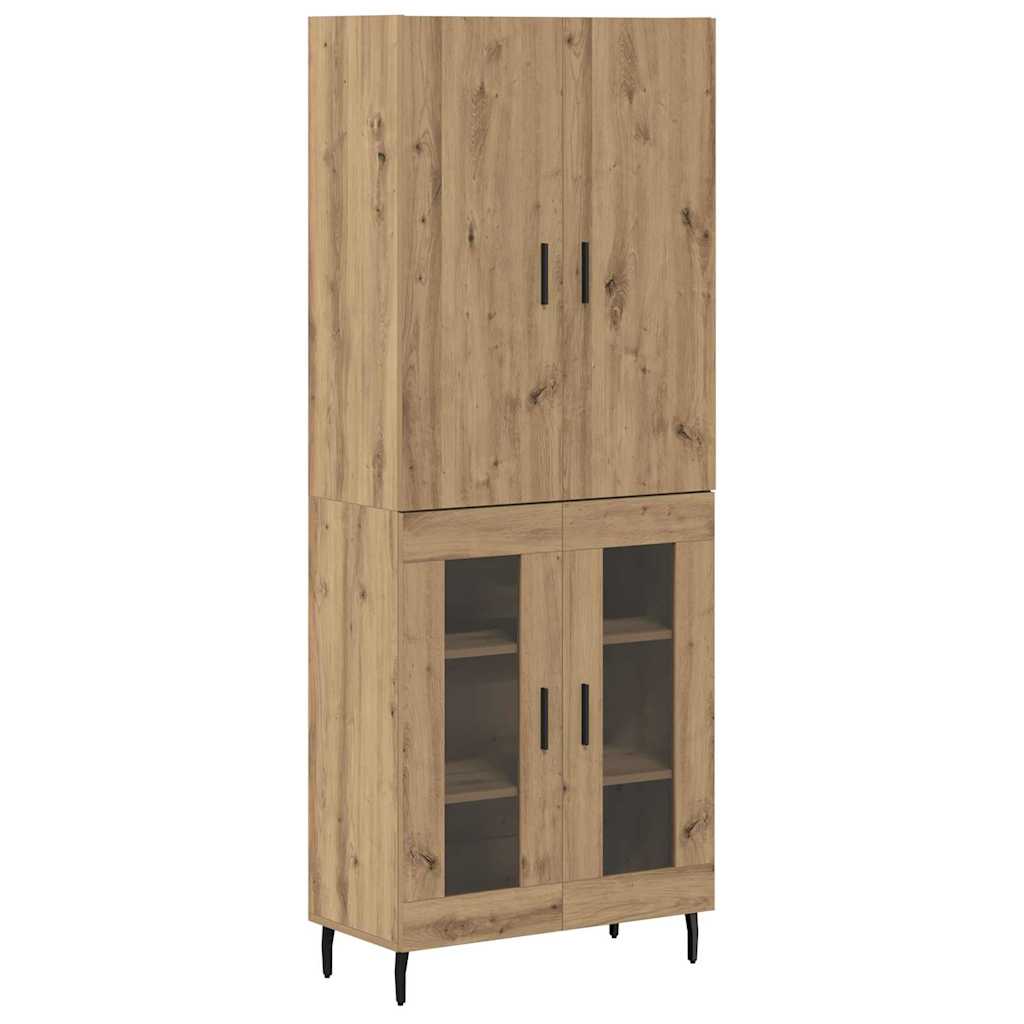 Høyskap 2 pcs Gamle tre 69,5 x 34 x 180 cm Konstruert tre