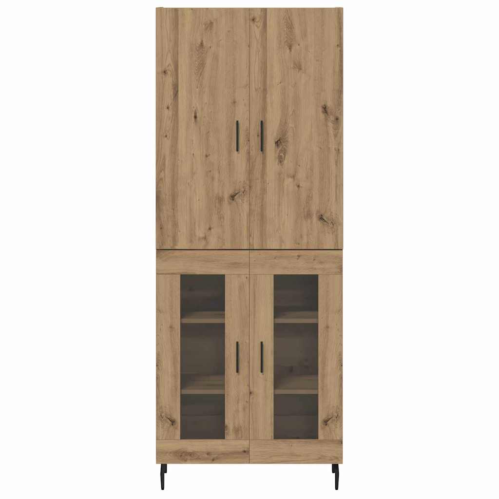 Høyskap 2 pcs Gamle tre 69,5 x 34 x 180 cm Konstruert tre