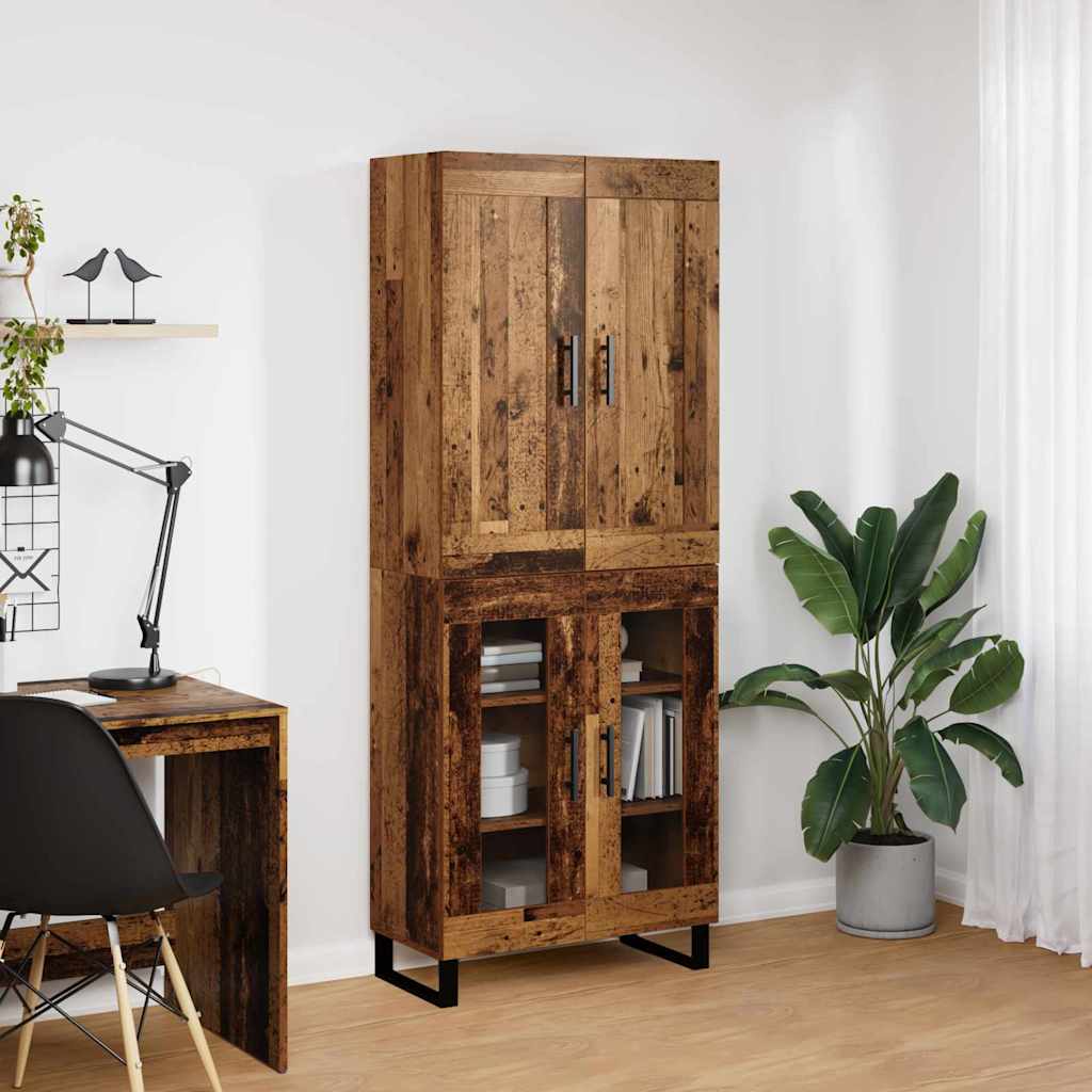 Høyskap Gammelt tre 69,5 x 34 x 180 cm Konstruert tre