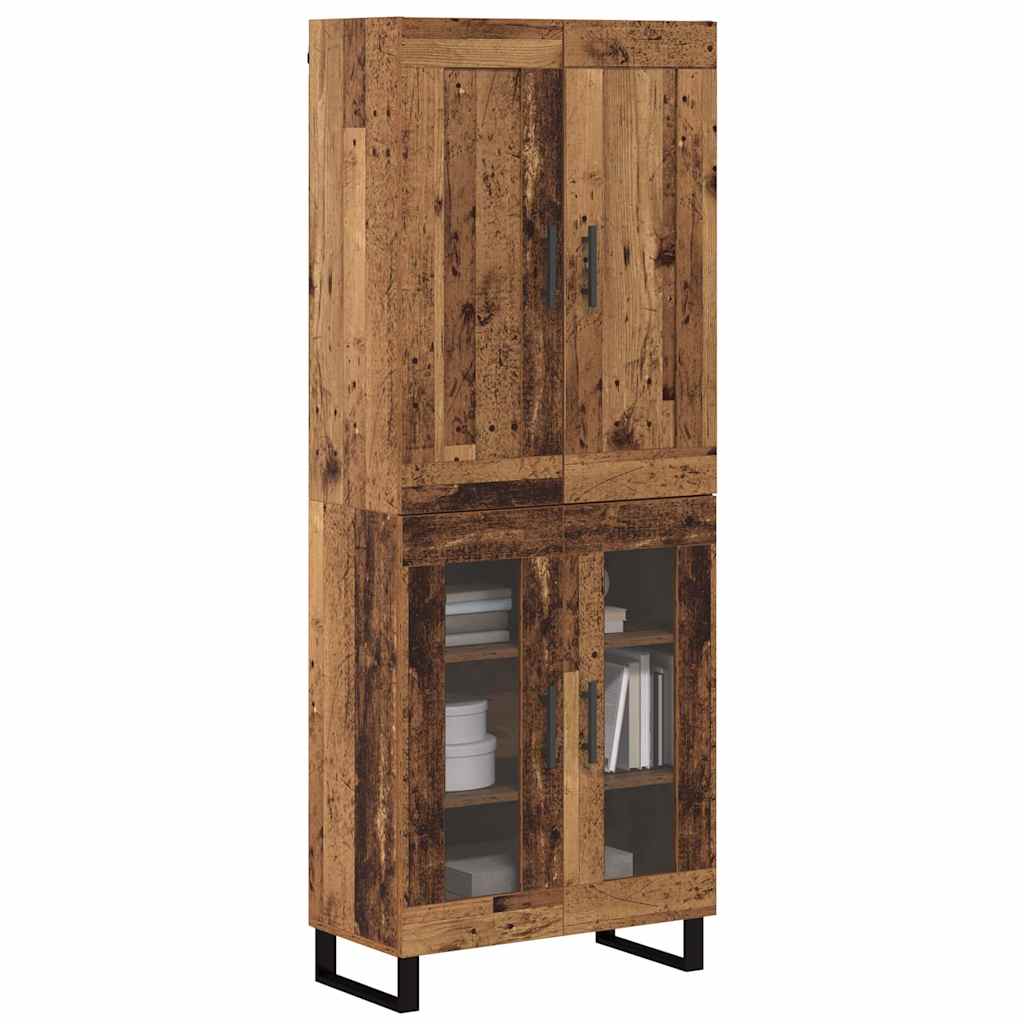 Høyskap Gammelt tre 69,5 x 34 x 180 cm Konstruert tre