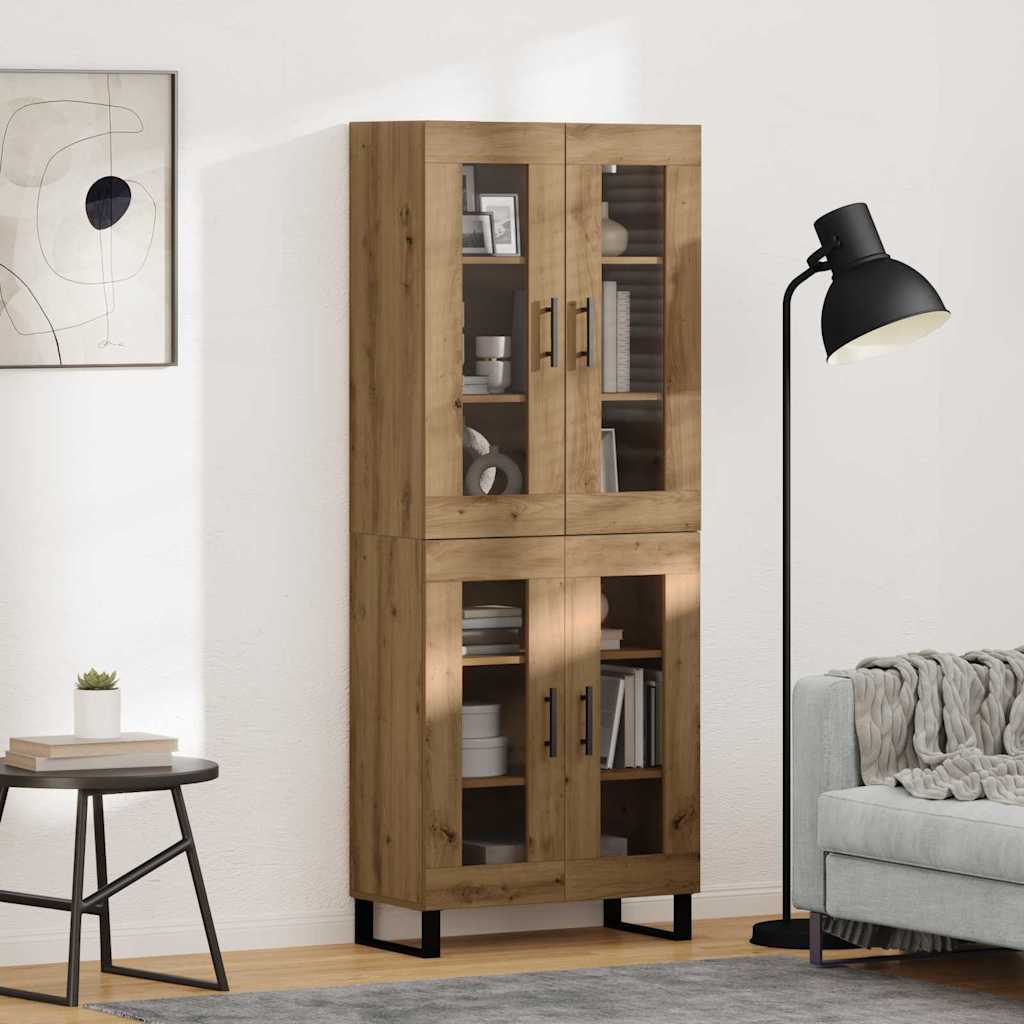 Høyskap 2 pcs Artisan Eik 69,5 x 34 x 180 cm Konstruert tre