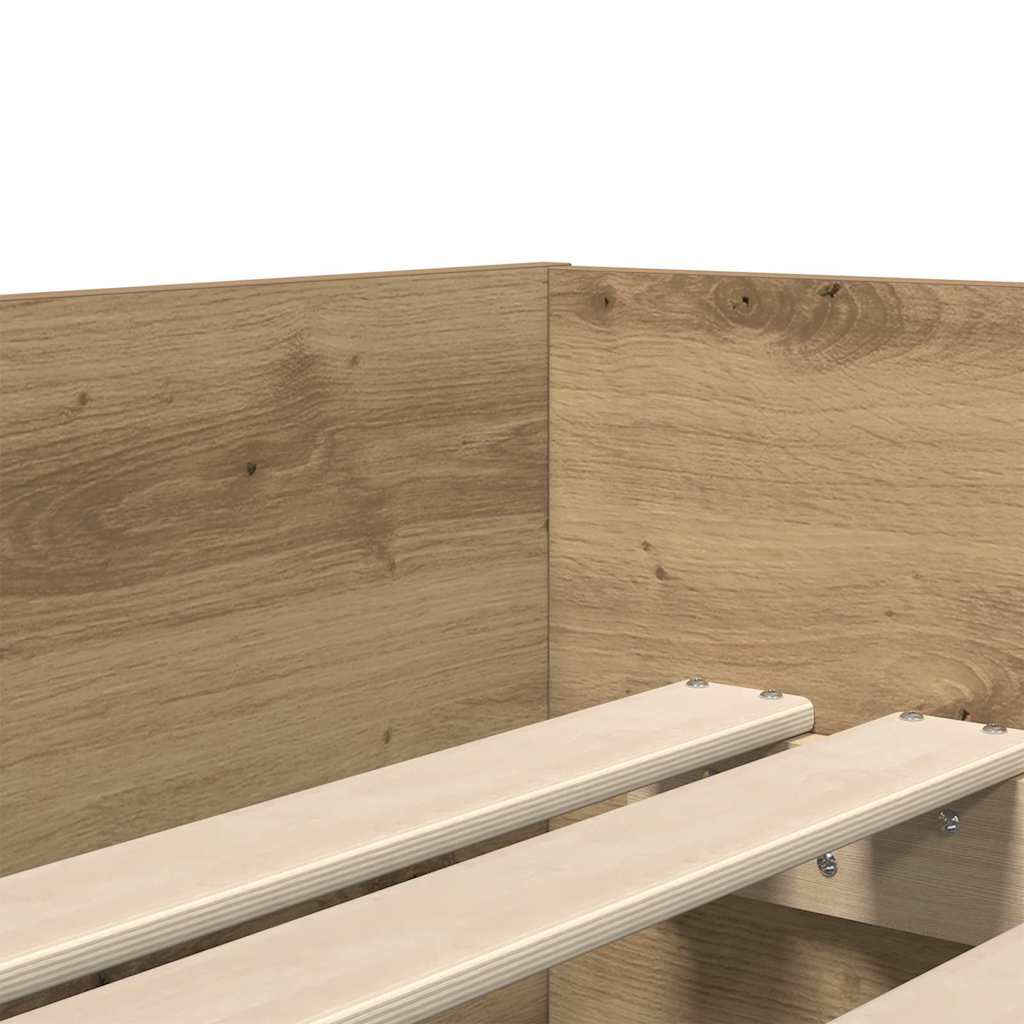 Sengestamme med skuff Artisan Eik 90 x 200 cm Massiv furu
