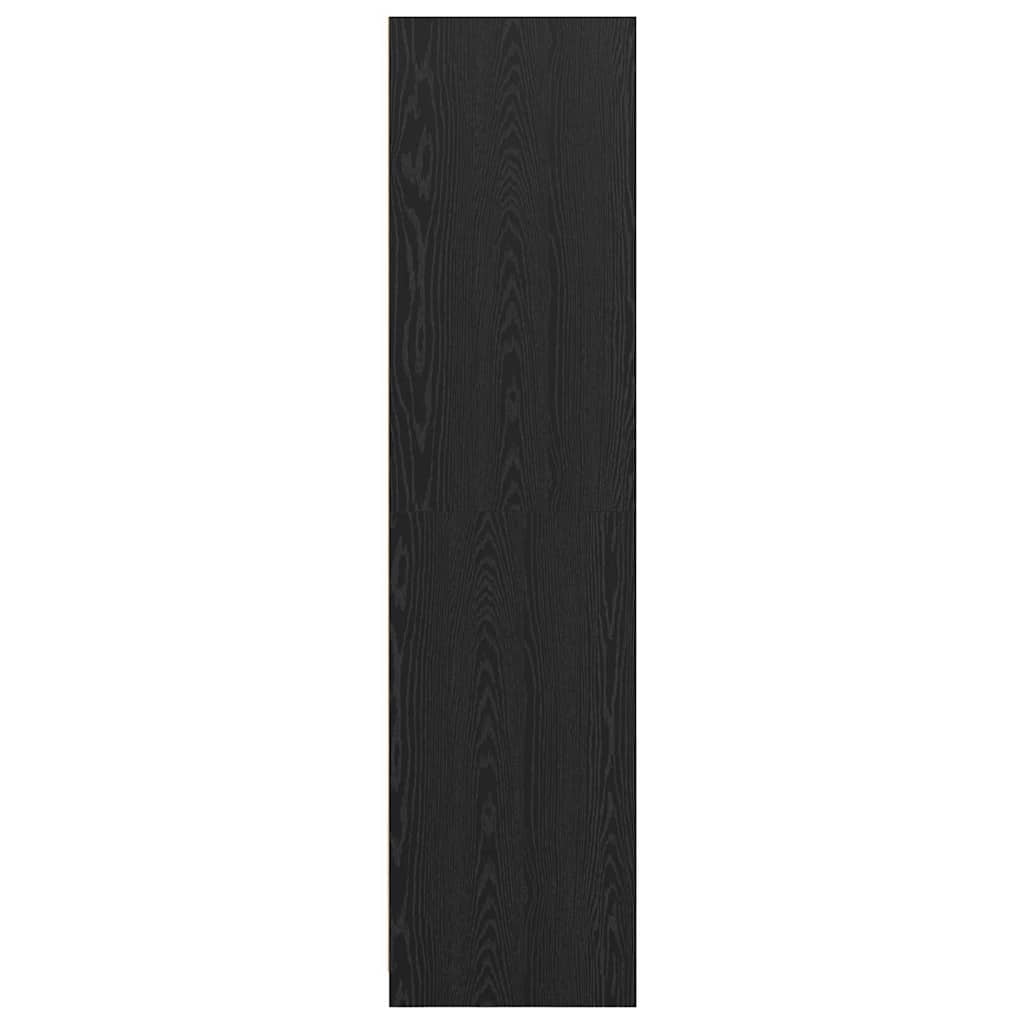 Garderobeskap Svart Eik 100 x 50 x 200 cm Konstruert tre