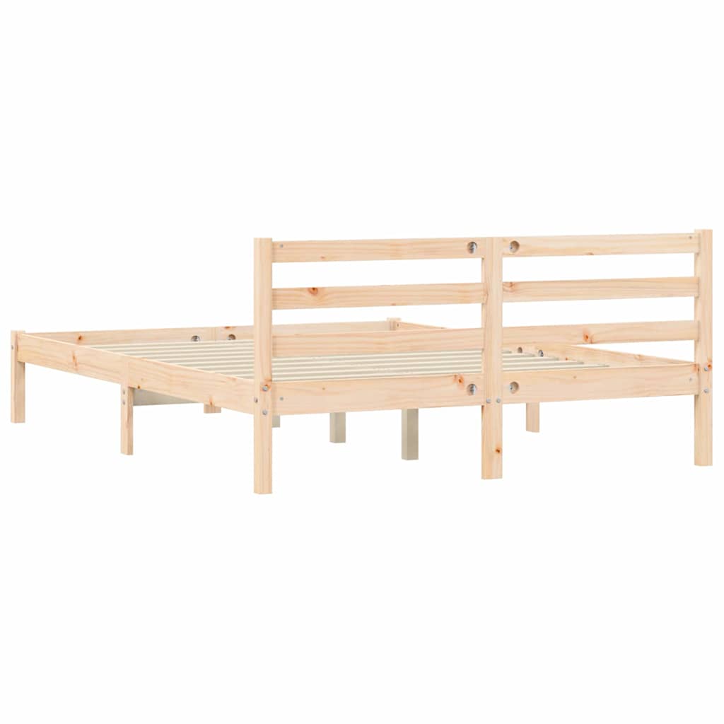 Sengestamme Naturlig 208,5 x 157,5 x 69,5 cm Massiv furu