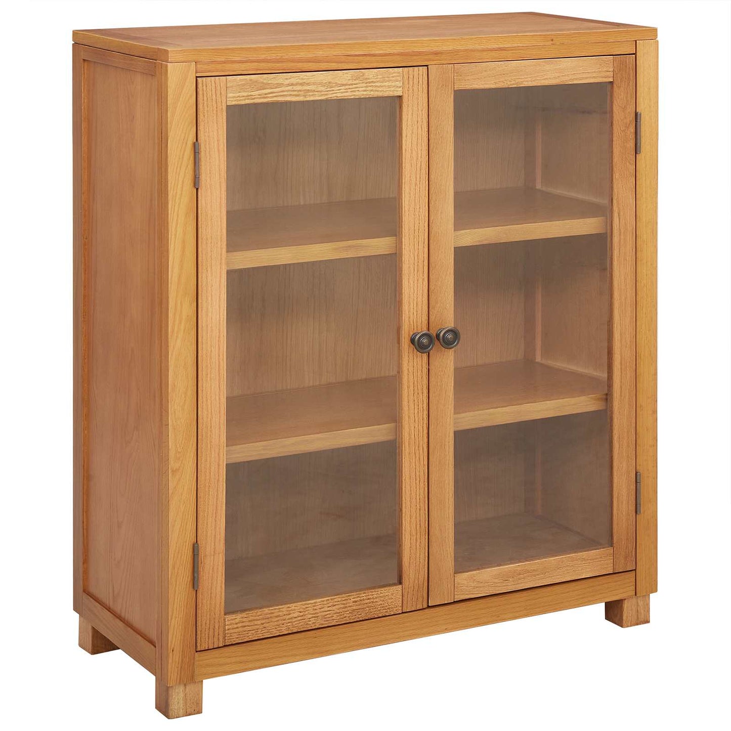 Kabinett med hylle med dør Brun 80 x 35 x 95 cm Massivt Eiketre