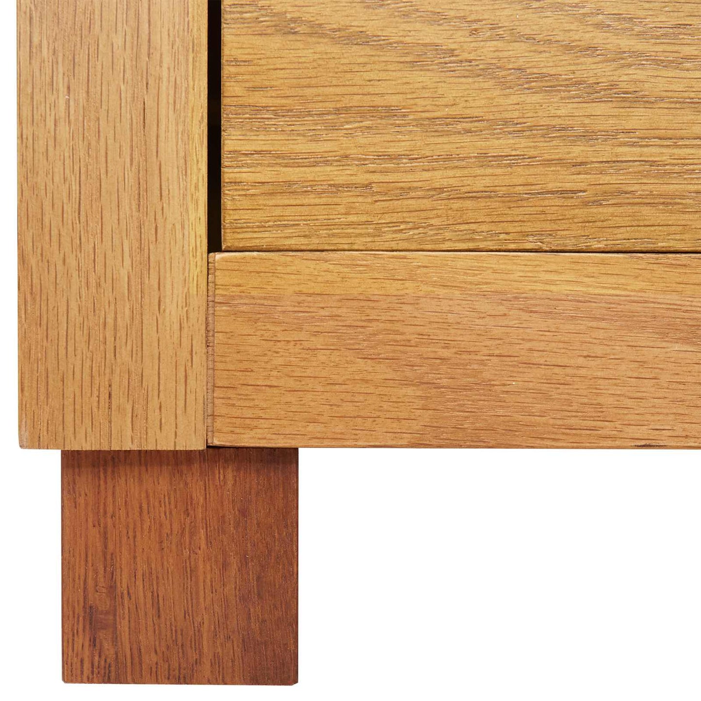 Kabinett med skuff Brun 80 x 35 x 95 cm Massivt Eiketre