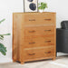 Kabinett med skuff Brun 80 x 35 x 95 cm Massivt Eiketre