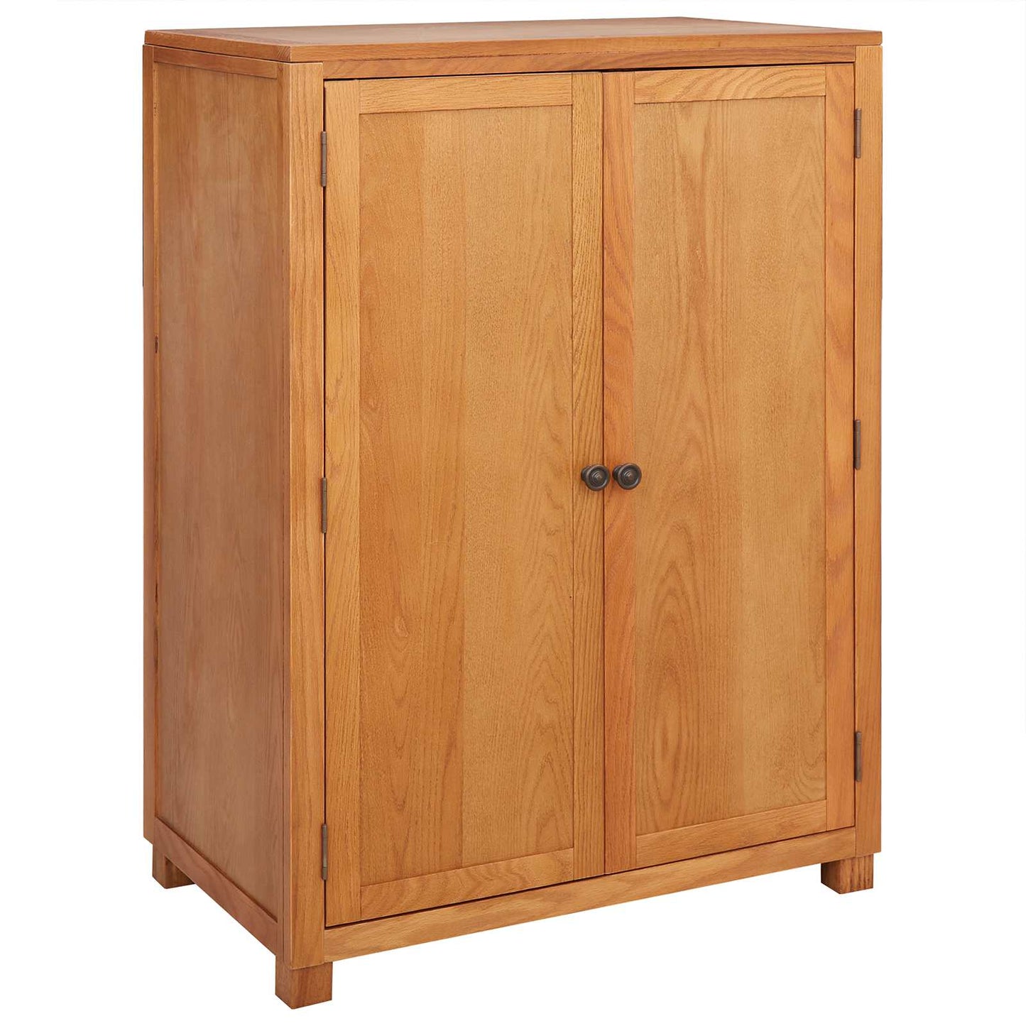 Garderobeskap med lagring Brun 80 x 50 x 115 cm Massivt Eiketre