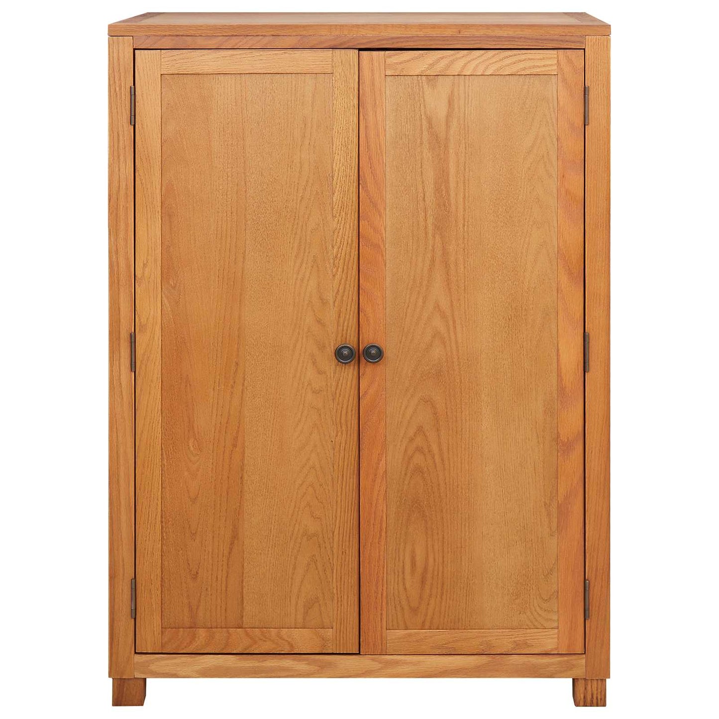 Garderobeskap med lagring Brun 80 x 50 x 115 cm Massivt Eiketre