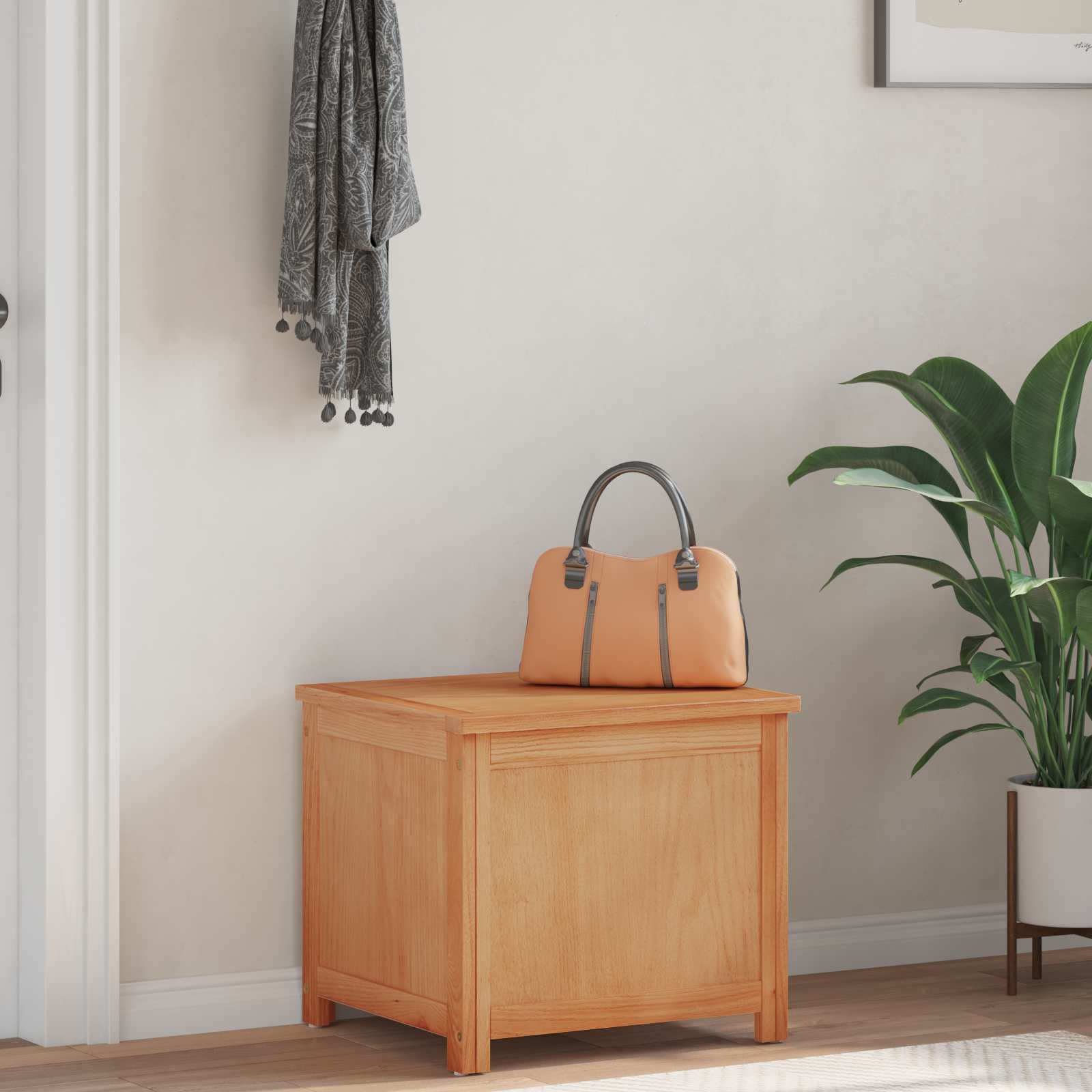 Lagringsboks 50 x 45 x 45 cm Konstruert tre med eikefiner vidaXL