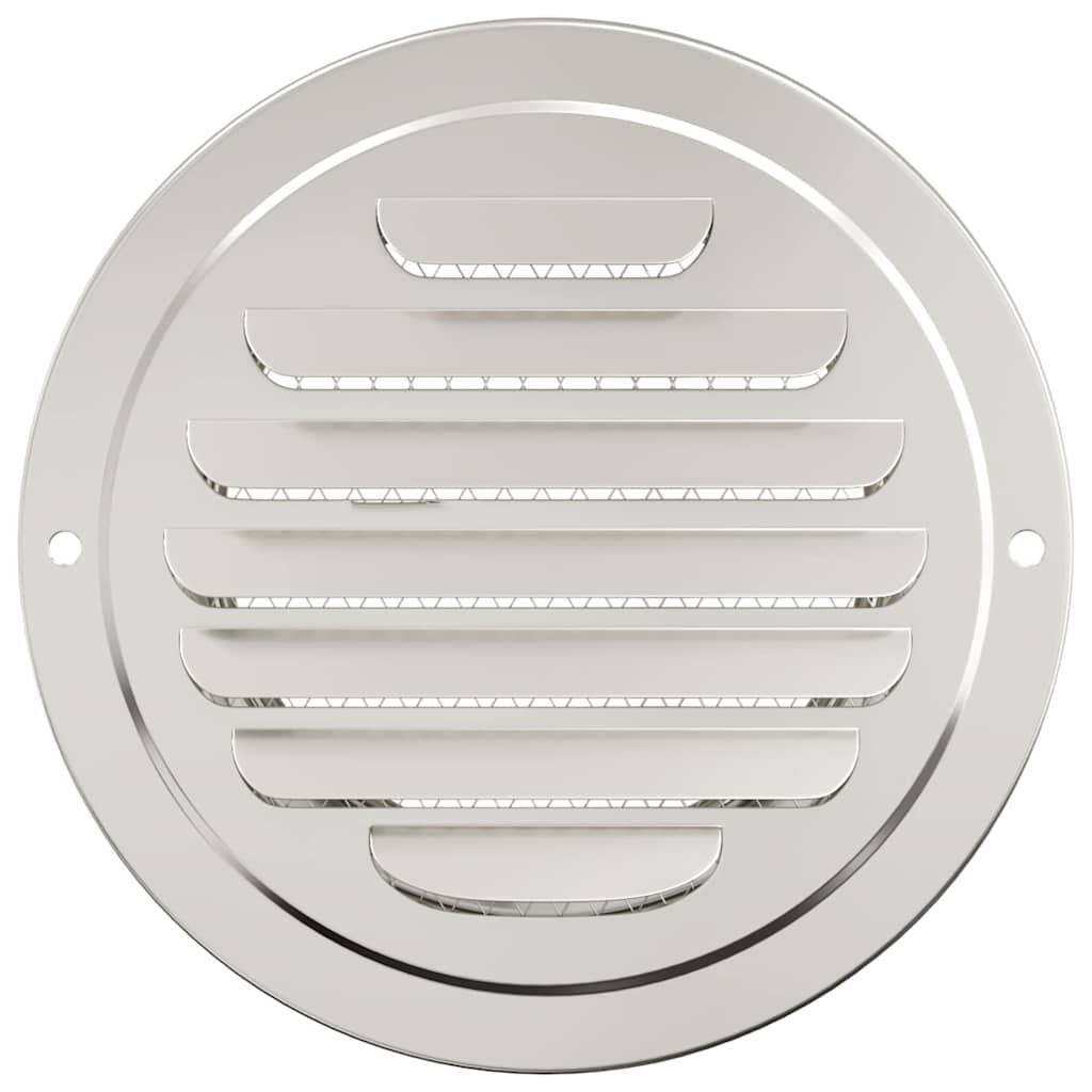 Luftventildeksler 4 pcs sølv 100 mm Rustfritt Stål