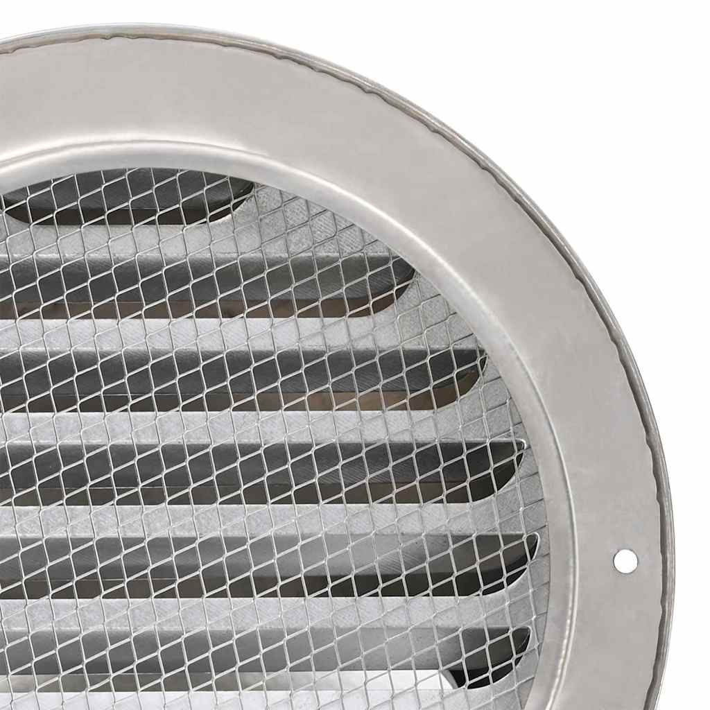 Luftventildeksler 8 pcs sølv 150 mm Rustfritt Stål