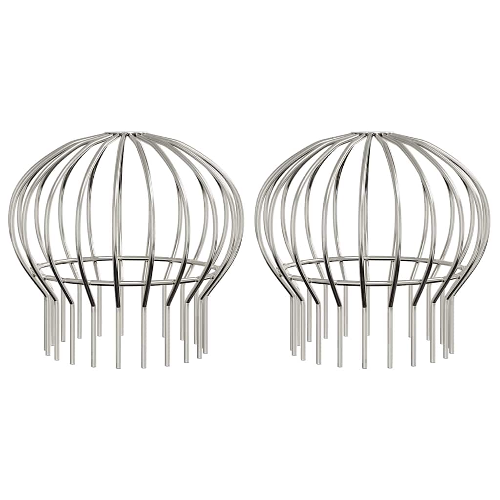Bladbeskyttelse til takrenner 2 pcs sølv 160 mm Rustfritt Stål