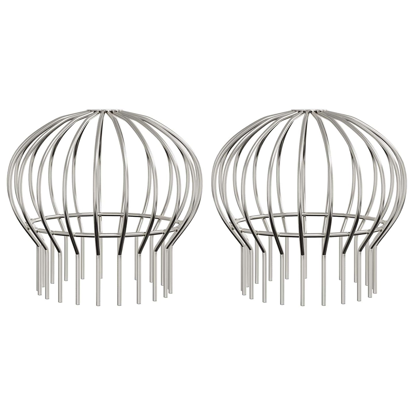 Bladbeskyttelse til takrenner 2 pcs sølv 200 mm Rustfritt Stål