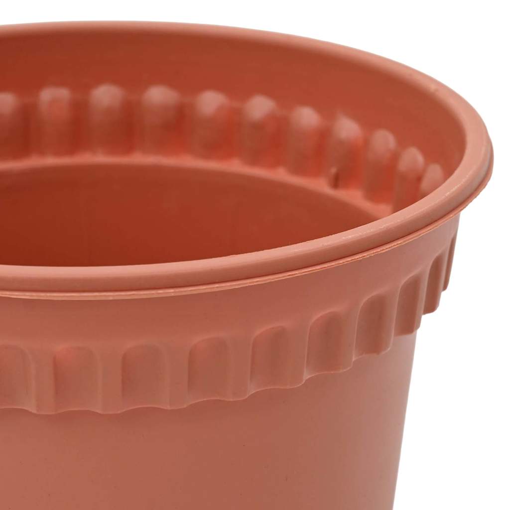 Rund Blomsterpotte 6 pcs Klinker Rød Ø 12,5 x 10 cm Plast
