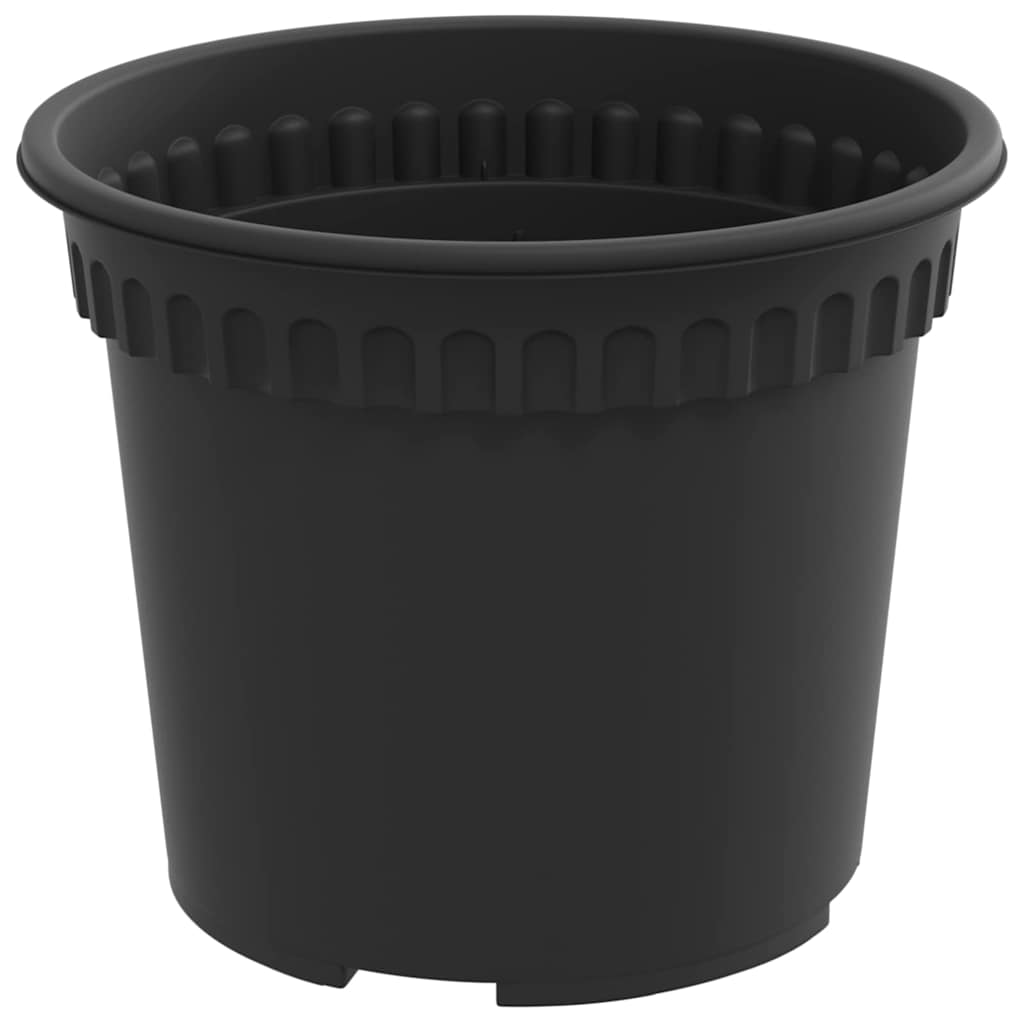 Rund Blomsterpotte 6 pcs Svart Ø 12,5 x 10 cm Plast