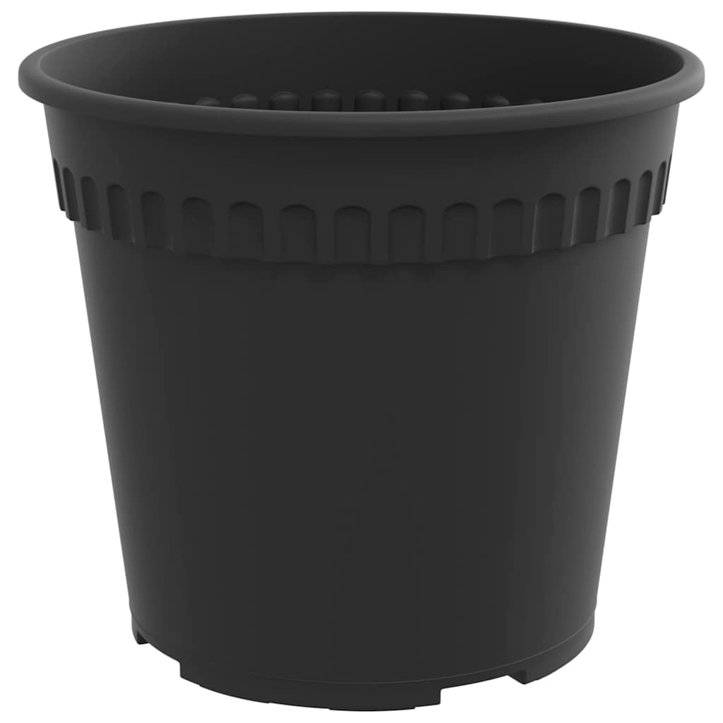 Rund Blomsterpotte 24 pcs Svart Ø 19 x 16 cm Plast